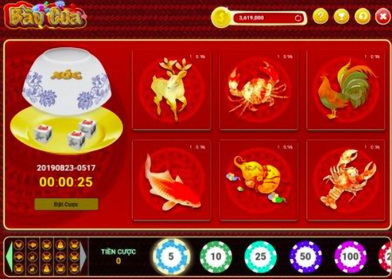 Bỏ túi bí kíp chơi Game Bầu Cua Tôm Cá 77bet luôn thắng